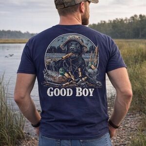 Good Boy - Duck Call Dog T- Shirt  Navy XL New